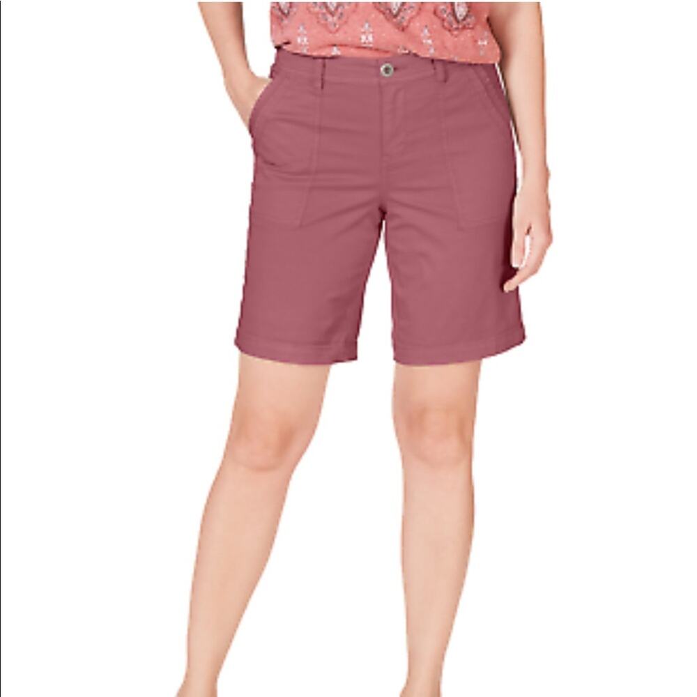 STYLE & CO. CORE SHORTS RED SALMON WOMENS SIZE 12